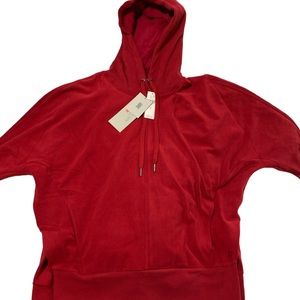 Sweaty Betty Liberate Luxe Fleece Tulip Red NWT Medium Hoodie
